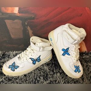 Nike Air White and Blue Butterfly Espadrilles